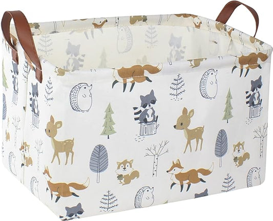 NTAOHAMPER Rectangular Storage Basket, Books Box, Gift Basket, Room Decor(Animal)
