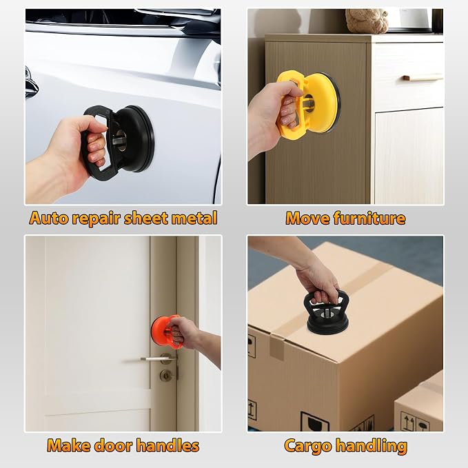 Car Dent Puller Paintless Dent Removal Kit Suction Cup Dent Remover Tool for Car, Black Auto Body Repair Tools Handheld Puller