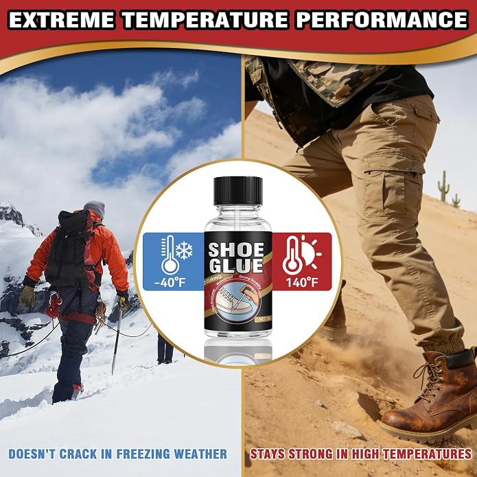Shoe Glue, Shoe Glue Sole Repair Kit, Professional Shoe Sole Glue for Shoe and Sole Repair, Shoe Repair Glue for Boots, Sneakers, Heels, Hiking Shoes, Leather, Sneakers, Waterproof Clear Flexible
