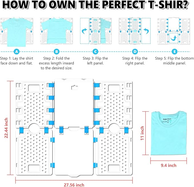 10Pcs Stackable Closet Organizer & Shirt Folding Board Bundle | Space-Savin Closet Organizers and Storage , Foldable ,Ideal for Tshirts ,Sweater ,Pants Storage in Bedroom and Dormroom White