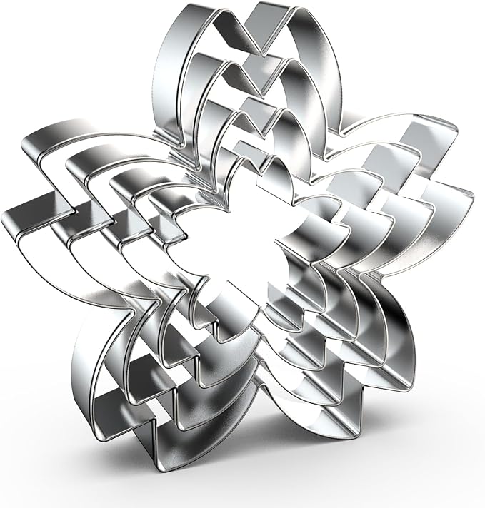 Cherry Blossom Flower Cookie Cutter Set - 4 Piece Sakura Cookie Cutters - Stainless Steel