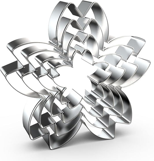 Cherry Blossom Flower Cookie Cutter Set - 4 Piece Sakura Cookie Cutters - Stainless Steel