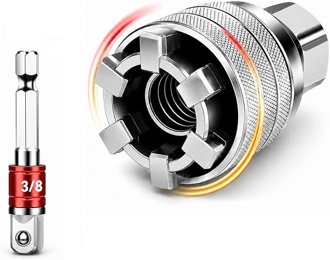 Multi-Function Universal Socket Wrench Tool - Universal Maintenance Tool, Adjustable Universal Socket Wrench for 3/8''-3/4'' Drive Ratchet Torque Wrench & Power Drill (1Set)