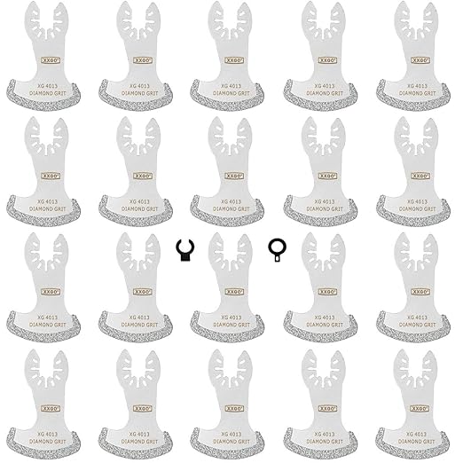 XXGO 20 Pcs Oscillating Tool Diamond Blade for Grout Removal XG8020S | Best for 1/8" Grout Removal