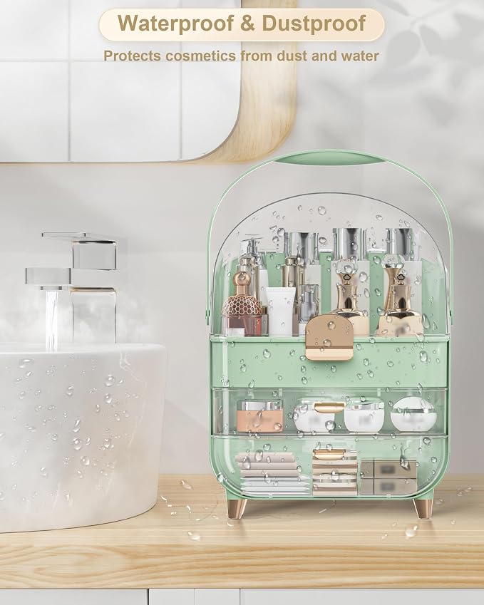 Anylady Makeup Organizer Countertop, Skincare Holder Bathroom Counter Organizer, Storage Box Cosmetic Display Cases, Teen Girl Gifts Make up Organizers for Vanity, Dresser