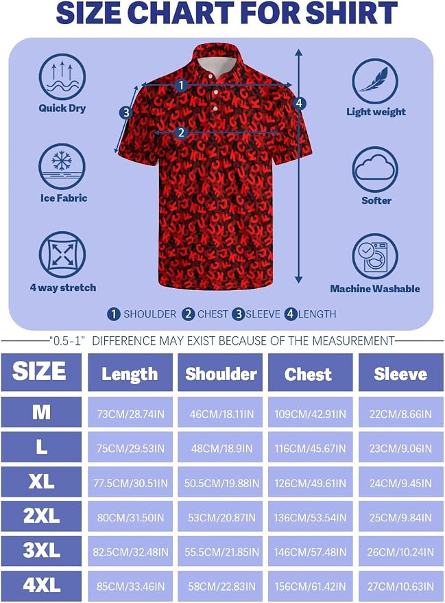Polo Shirts for Men Moisture Wicking Mens Polo Shirts Patriotic Shirts for Men