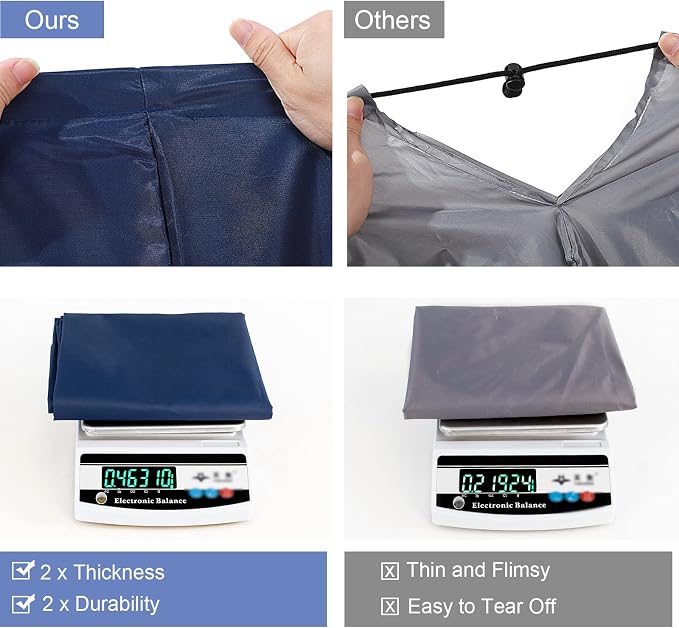 Extra Heavy-Duty Laundry Bag with Handles, Navy, 28x36" | Extra Large, Machine Washable, Reinforced Handles, Drawstring Closure, Name ID Tag, For College Dorm Travel