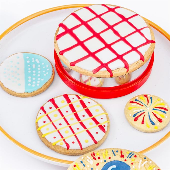 Nifogo Round Circle Cookie Cutter 5 Pcs | Biscuit Cutters, Sandwich Cutter, Stainless Steel & PP Plastic, 5 Different Sizes, for Baking Donut English Muffin Scones