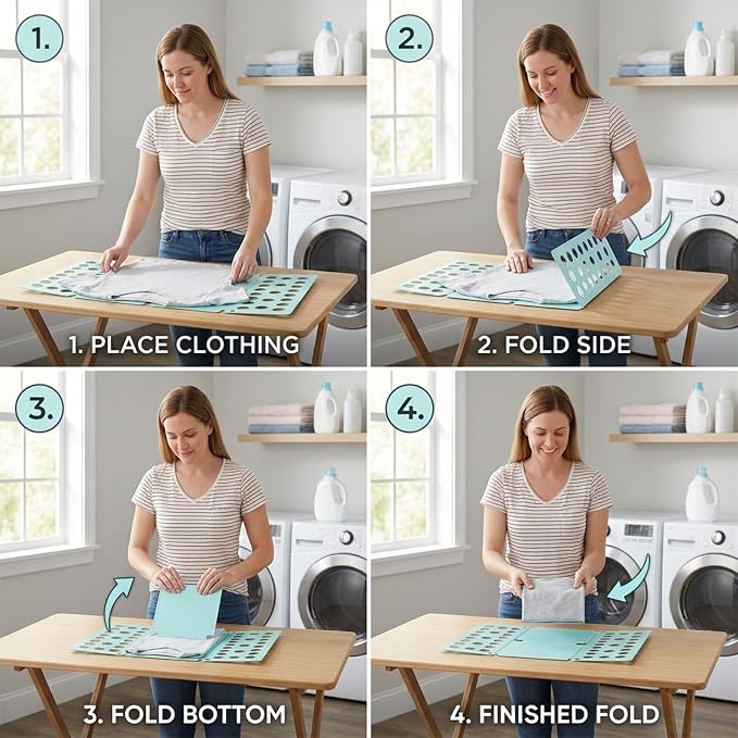 18.7 * 15.6inch Shirt Folder Board, Shirt Folding Tool for Compact Living Spaces, Efficient Laundry Organization Solution, Durable Shirt Folder Board