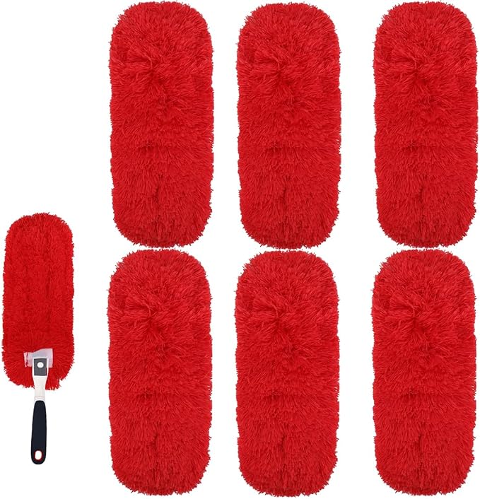 Reusable Microfiber Duster Refills Compatible with OXO & MR.SIGA Duster - Washable Duster for Household Cleaning Dusting Furniture Blind Ceiling Fan 2Pack (Handle NOT Included