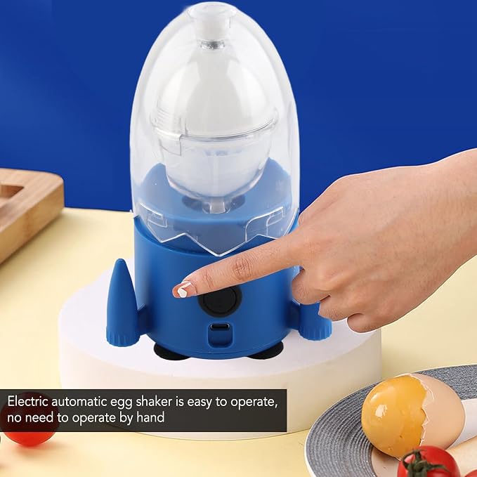 FLEXMAN Electric Automatic Egg Shaker, Golden Egg Maker, Portable Egg Spinner Scrambler in Shell, Eggs Yolk White Mixer for for Making Golden Egg Sandwiches, Egg Pudding, Egg Salad, Boiled Golden Eggs