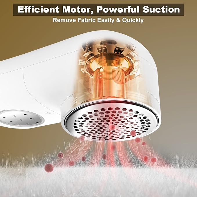 Fabric Shaver, USB Rechargeable Lint Remover for Clothes, Sweater | Cordless Clothes Defuzzer, Portable Sweater Shaver to Trim Pills from Clothes, Sweater, Furniture, 2.0 Pro, Beige