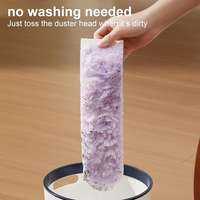 JOYMOOP Ceiling Fan Cleaner Duster and Cobweb Duster with Extension Pole, 28–98 Inch Handle and 6 Refills for High Ceilings and Furniture