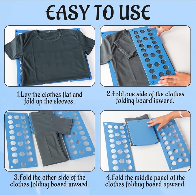Shirt Folding Board - The Ultimate Clothes Folding Board for Shirts and Pants Compact and Space-Saving Design Durable Material for Long-Lasting Use