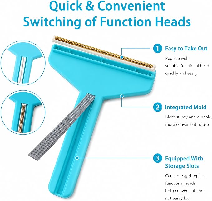 Multi-Functional Lint Remover 2 Pack, Pet Hair Removal Tool, Carpet Rake, Lint Brush Shaver, Suitable for Dog Hair, Cat Hair, Carpet, Car Carpet, Fabric Shaver for Furniture