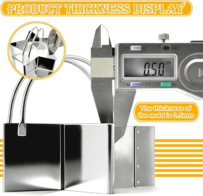 Star Cookie Cutters (5 Pieces/Set),Biscuit Cutter Set with Handle and Big Ring, Professional Baking Dough Cutter Tools for Cakes, Sandwiches, Donuts, Dumplings