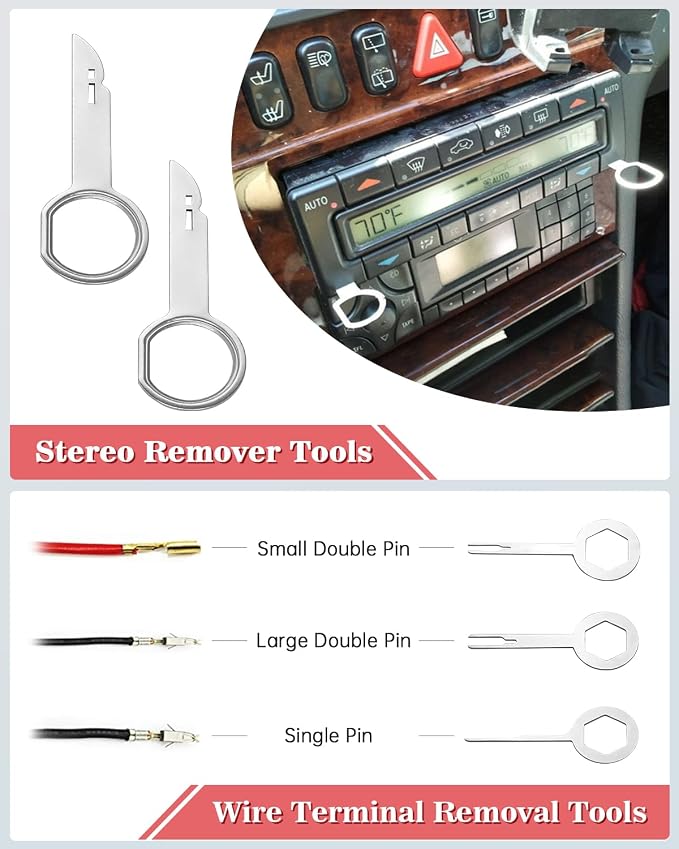 19Pcs Trim Removal Tool,Car Panel Door Audio Trim Removal Tool Kit, Auto Clip Pliers Fastener Remover Pry Tool Set with Storage Bag