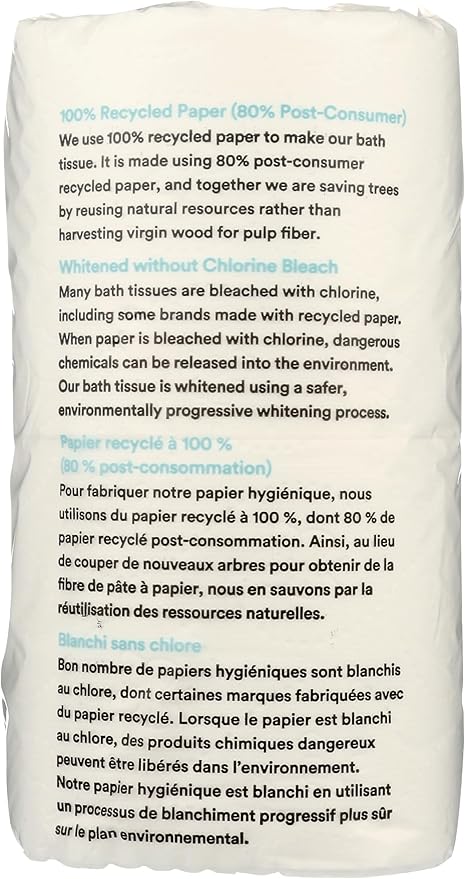 365 by Whole Foods Market,100% Recycled Bath Tissue,Ultra-Strong,260 Sheets per Roll,6 Count (Pack of 8)