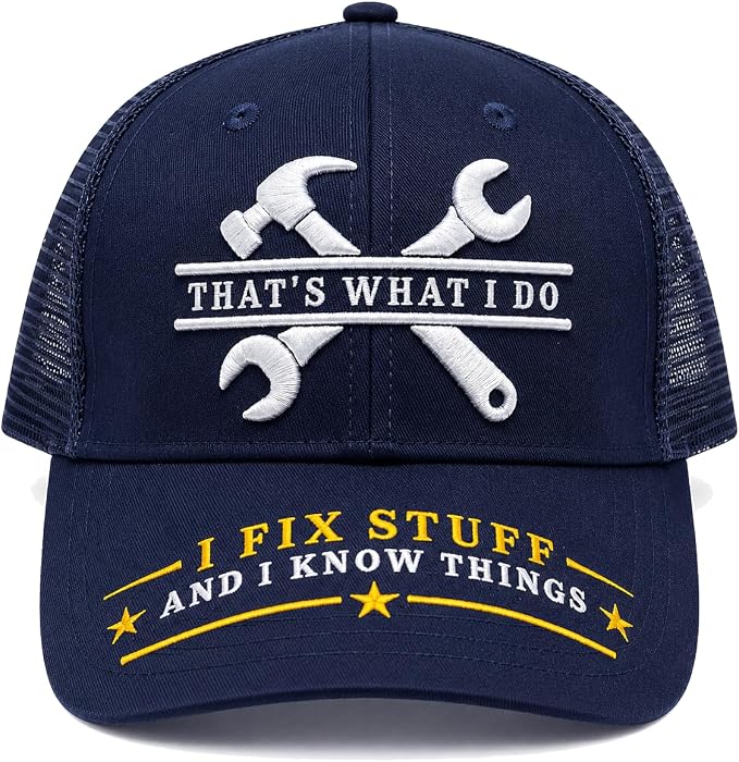 I Fix Stuff Funny Dad Hat,Gifts for Men Who Have Everything,Fathers Day Birthday Gift for Dad OR Husband
