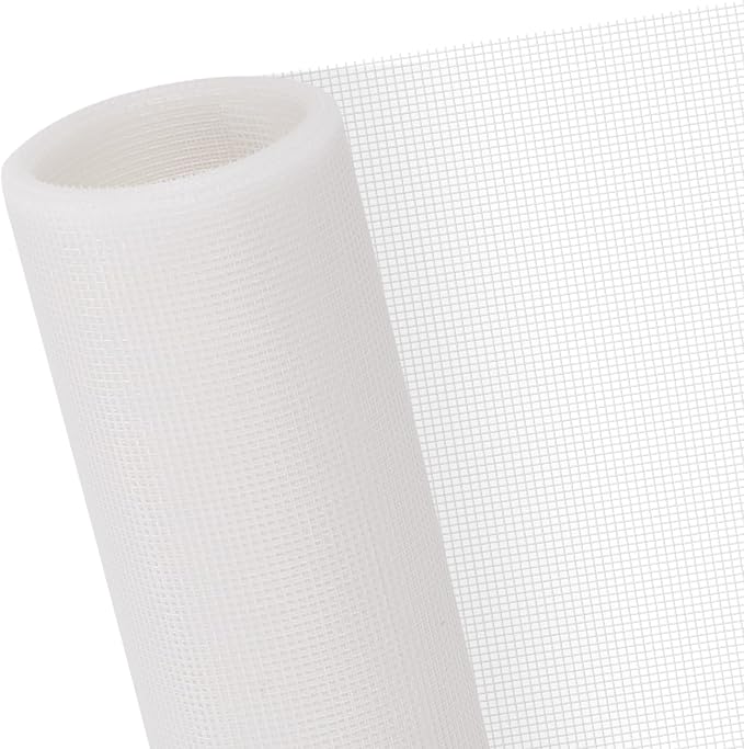 59"x79" Window Screen Mesh, Fiberglass Window Screen, Screen Door Mesh, Windows Screens and Screen Door Replacement, Patio Screen Mesh- White