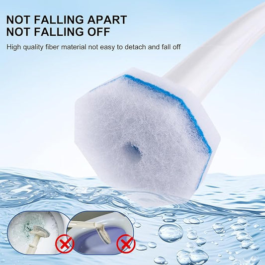 Upgraded 30pcs Toilet Wand Refills fits Clorox Toilet Wand, Thickened Cleaning Layer, Won’t Fall Apart, Disposable Bathroom Cleaning Scrub Pads with Fresh Scent, for Home & Commercial Use