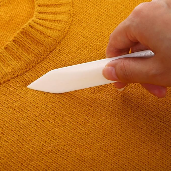 DECHOUS Clothing Scraping Tool 2-Pack Pe Fabric Stain Remover for Laundry and Household Cleaning Safe Edge Scraper for Clothes and Yarn Multipurpose Spot Removal Tool