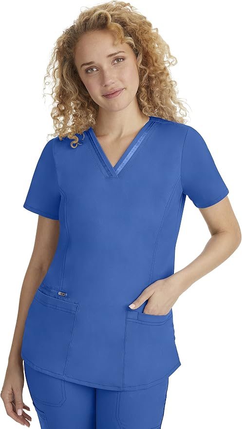 Healing Hands Purple Label Scrub Top for Women with 3 Pockets | Princess Paneling, Secure Zip Pocket, Flattering Modern Fit, Organized Storage, Professional Workwear, Easy Care Fabric
