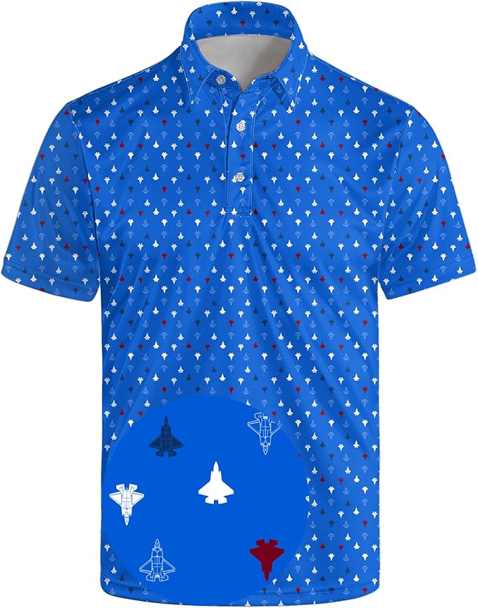 Polo Shirts for Men Moisture Wicking Mens Polo Shirts Patriotic Shirts for Men