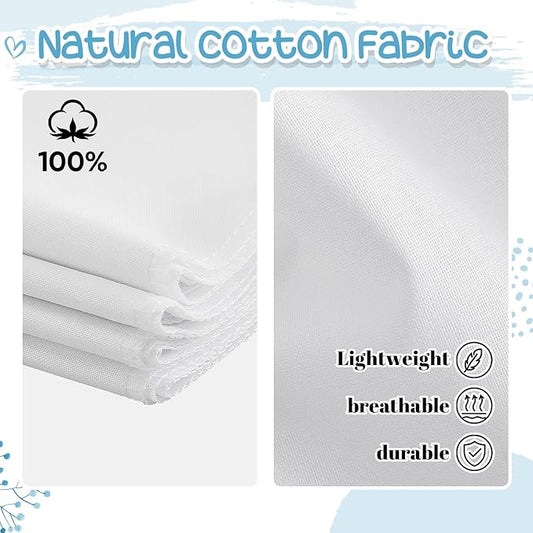HunnmingRe 4 Pcs Pure Cotton Pressing Cloth for Ironing 24 x 24 Inch Fabric Press Clothing Sewing and Ironing Sheer Fabric Protector Press Tool