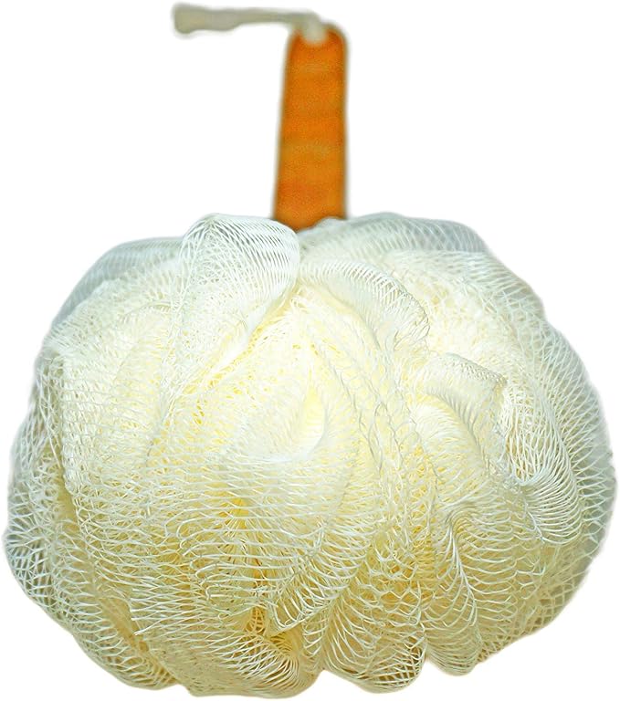 2-Pack Shower Loofah Body & Back Scrubber - Exfoliating Loofah luffa loofa Bath Brush On a Stick - with Long Wooden Handle Back Brush for Men & Women - Easy Reach Body Wash & Lotion Applicator