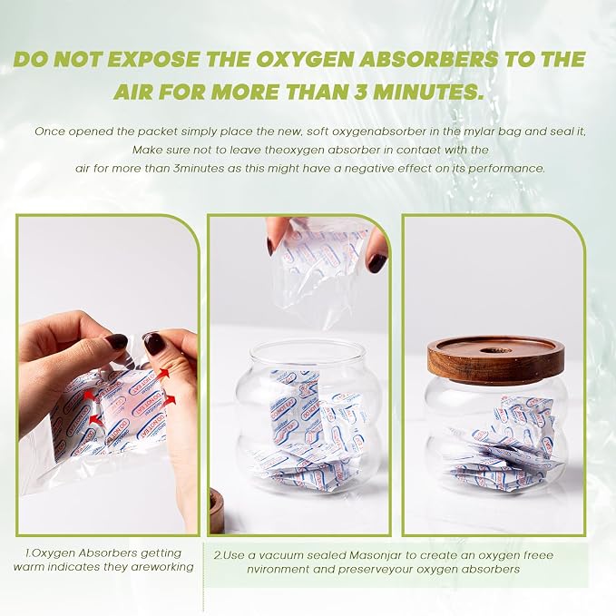 30pcs 1 Gallon Mylar Bags for Food Storage with Oxygen Absorbers and Labels | 10x14 Inch Zipper Pouches Resealable Extra Thick 10 Mil for Long Term Food Container Sets,Heat Sealable