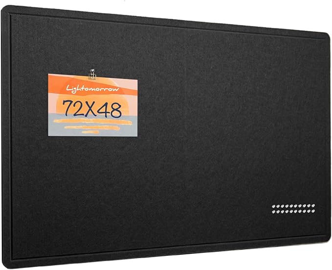 Felt Bulletin Board 72x48 inches, Decorative Pin Board for Home & Office | Cork Board Alternative for Wall with Push Pins, Display Mood Board for Photos, Notes & Reminders