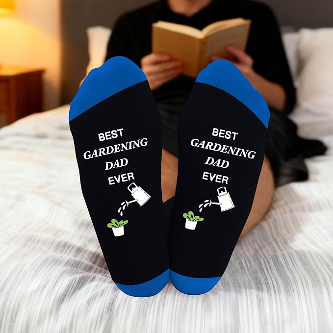 Fathers Day dad gifts christmas Birthday Best Dad Ever Funny Outdoor Hobby Sports Themed Novelty Socks Gift for Men