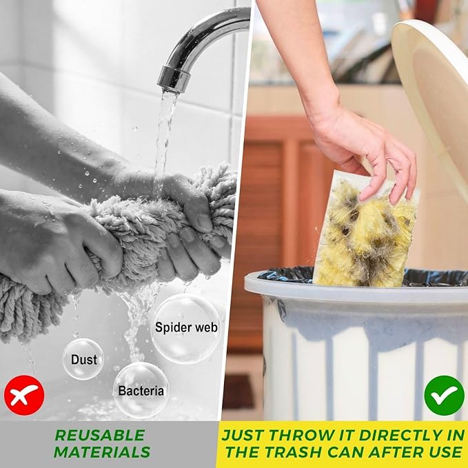 Duster Refills,Static Dust Removal Compatible with Swiffer for Dusting 30ct | Cobweb Duster with 84“ Extension Pole,Disposable Dusters Kit Retractable for Electronics,Furniture,Blinds,Ceiling Fans
