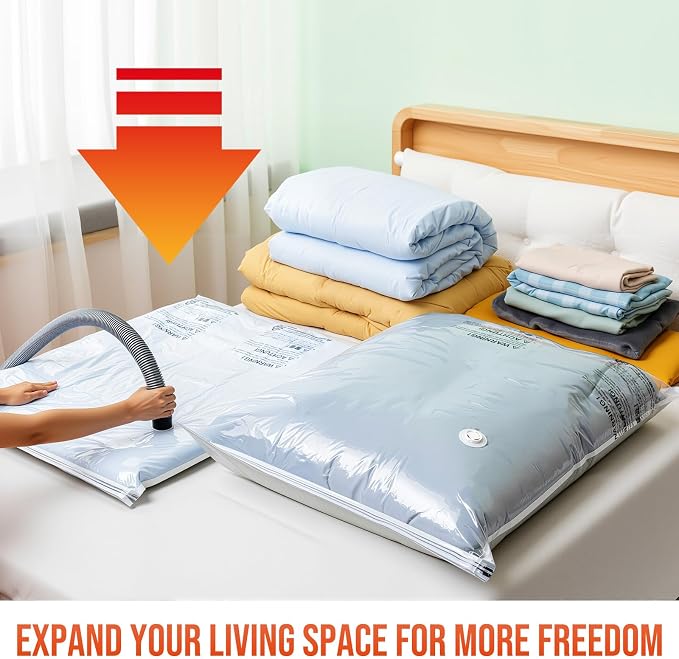 TAILI 10 Pack Vacuum Storage Bags, Jumbo Size (31×40 inch), Vacuum Seal Bag for Clothing, Bulky Bedding, Comforter, Blankets, Pillows, Space Saver Packing