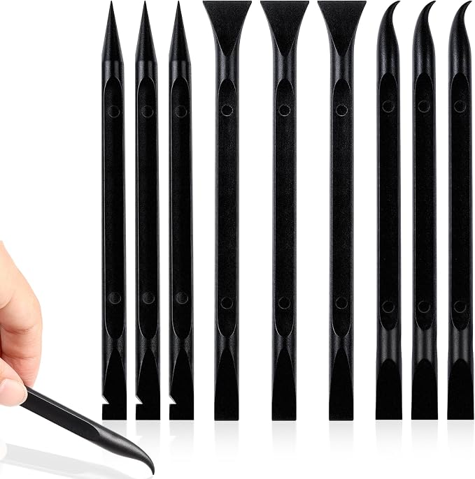 9 PCS Plastic Scraper, Non-Scratch Scraper, Multi-Purpose Scraper Pry Tool for Small Narrow Spaces and Gaps, Perfect for Remove Stickers, labels, Gasket, Oil Stains