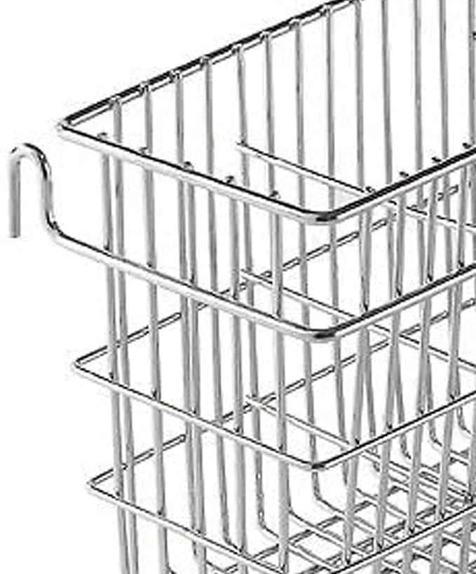 Better Houseware Silverware Utensil Drying Rack Holder Basket for Spoons & Chopsticks Silverware Caddy Silverware Drying Basket Silverware Drainer Basket (3 Compartments, Chrome)