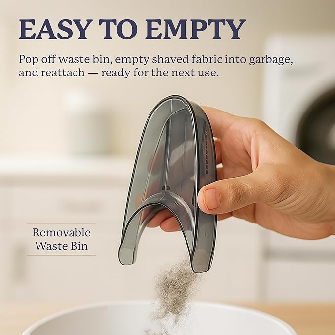 Farberware Fabric Shaver & Lint Remover for Clothing, Large, Triple Blade | Sweater shaver removes pilling, fuzz, and lint balls from clothes, couch, and furniture, battery operated