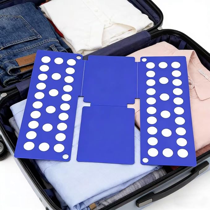 Clothes Folding Board, Blue Adjustable T-Shirt Folder,Kids clothes foldingboard 、Small Size for 1-9 Years Old、folding board for kids 15.7 x 18 Inch, Laundry Organizer for Adults and Kids(BLUE)