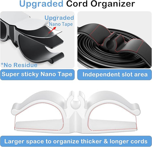 Lancord Cord Organizer for Appliances, 8 Pack Upgraded Kitchen Appliance Cord Organizer Stick On Appliance Wire Organizer Wire Wrapper for Kitchen Appliances Mixers, Coffee Maker, Pressure Cooker