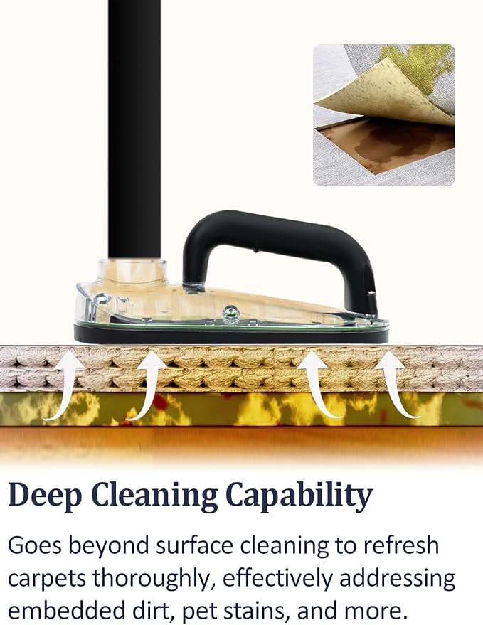 Nekuma Handheld Sub Surface Carpet Extractor Cleaner Stain Remover Tool Attachments for Water Wet Dry Vacuum Machine, Deep Cleaning Rug Shampooer Solution for Pets Dogs