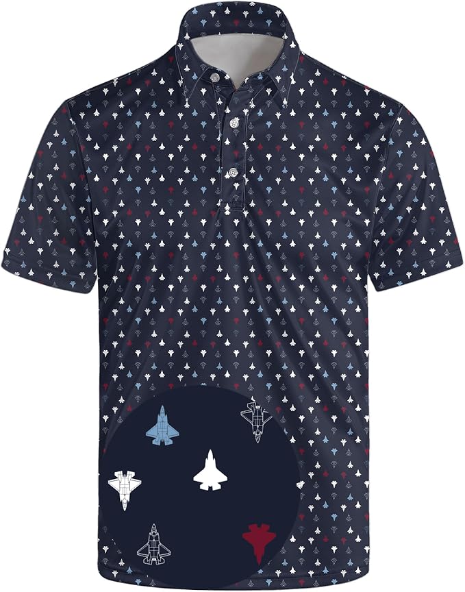 Polo Shirts for Men Moisture Wicking Mens Polo Shirts Patriotic Shirts for Men