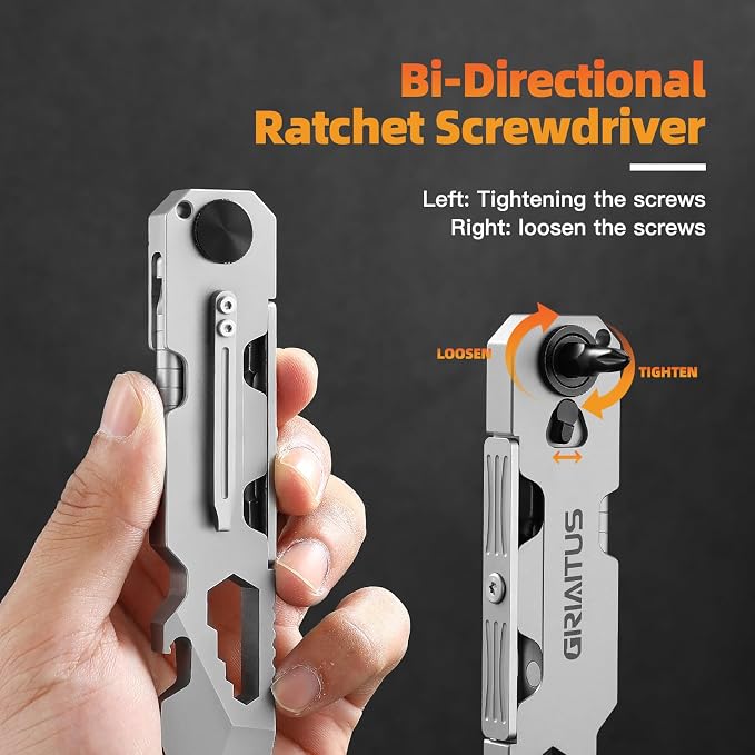 EDC Pry Bar Multitool with Bi-Directional Ratchet Screwdriver, Men Gifts | Everlasting Pen, Wrenches, Crowbar, Bottle and Box Opener Your Versatile Companion for Everyday Carry and Camping Accessories