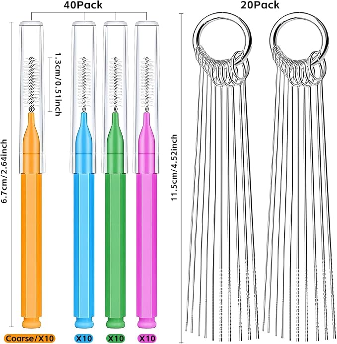 Multisize Shower Head Cleaner Tool Set, Shower Head Cleaning Brush for Small Hole Nozzle Unclogger, Anti-Clogging Cleaner with Storage Box for Bathroom, Faucet & Home Cleaning (60 Pcs)