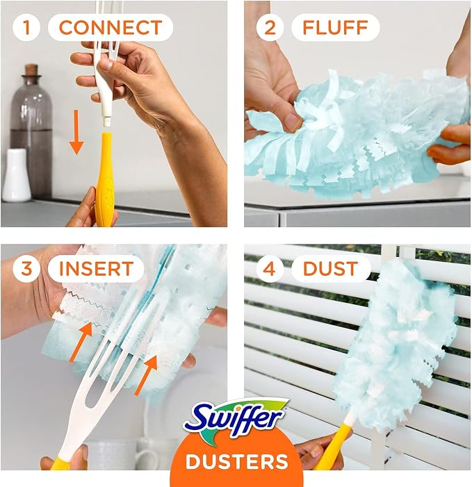 Swiffer Heavy Duty Dusters Starter Kit, Gain, Blue (74330)