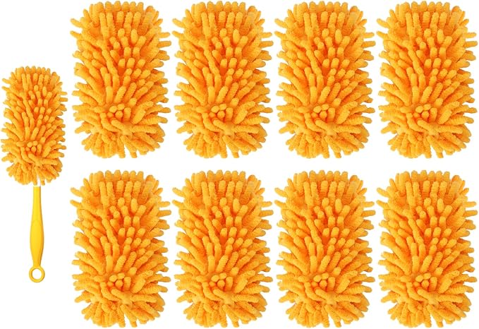 Reusable Duster Refill Compatible with Swiffer Hand Duster Kit | Pet Heavy Duty Duster Refills Fit for Swiffer Duster, Microfiber Washable 360 Duster Pads for Dusting Cleaning, 8 Pack