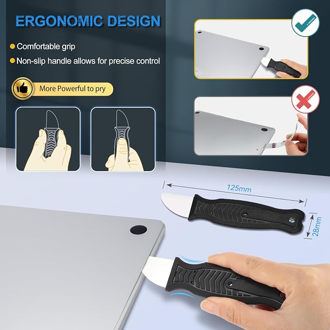 Electronics kit,Plastic Pry Tool,Metal Spudger,Opening Picks Pry Tools,ESD Tweezers,Suction Cup,20 PC Mini Pry Bar Set for iPhone/iPad,Laptop,Ps4,Switch,Xbox,Cell Phone,Mac,Tablet,Computer