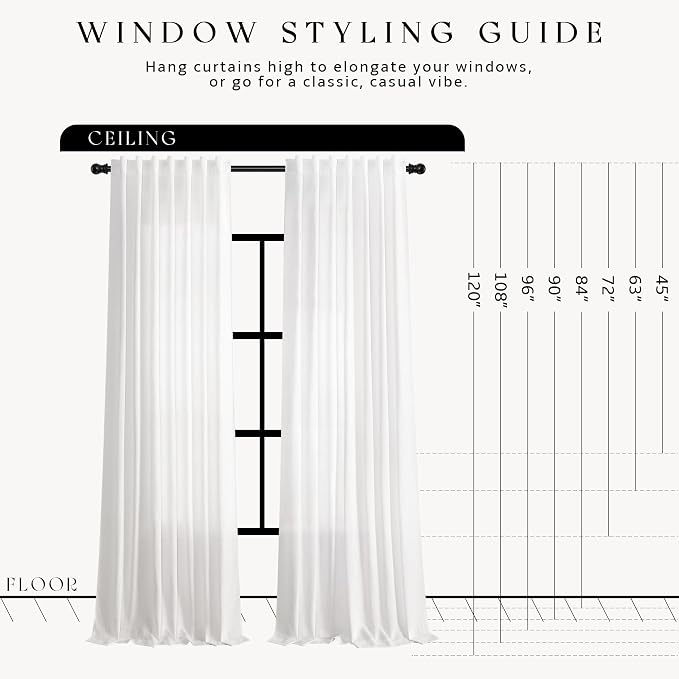 Hokibero White Linen Curtains 96 Inches Long for Living Room 2 Panels | Light Filtering Semi Sheer Curtain, Back Tab Rod Pocket Pleated Look, White Window Drapes for Bedroom Privacy, Boho Farmhouse