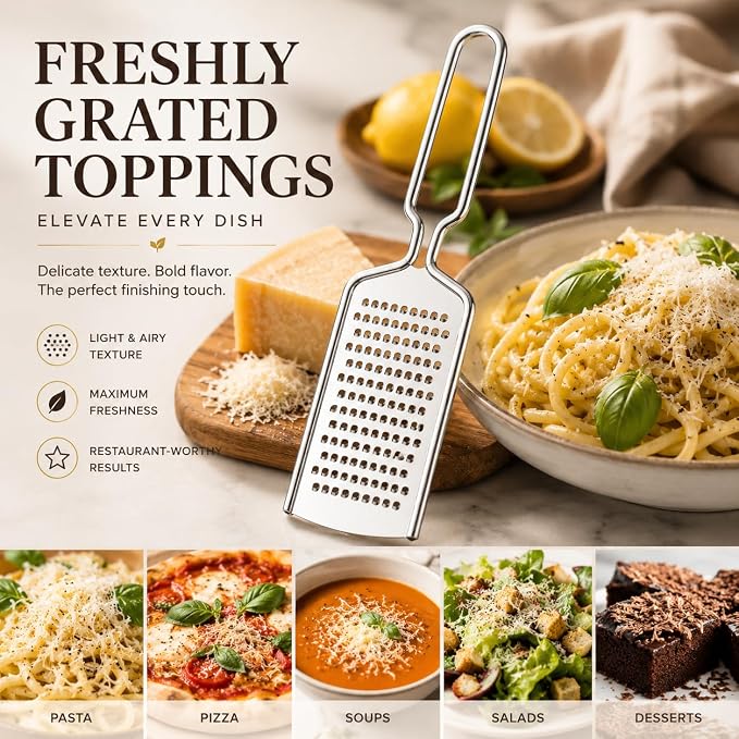 HIC Kitchen Handy Grater Zester, Japanese 420J2 Stainless Steel