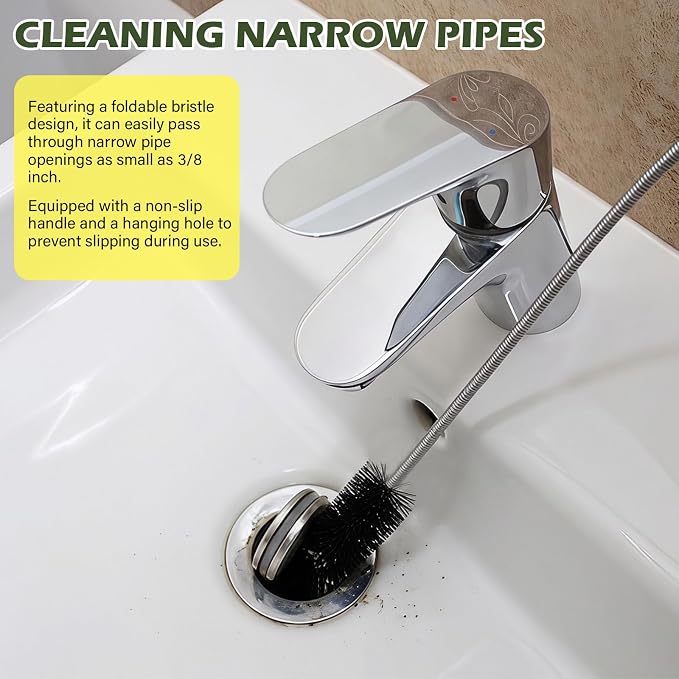 48" Flexible Tube Cleaning Brush Long Pipe Drain Snake Replace B313C